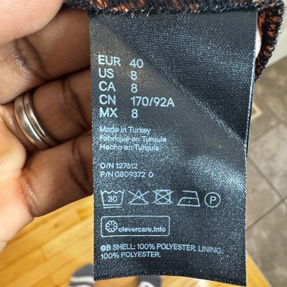 H&M Animal Print Sheer Midi Dress / Duster – Size 8 - Picture 9 of 9